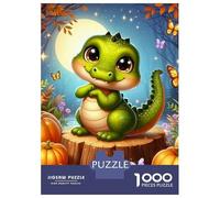 Dinosaur 1000 Piece Sturdy Paper Halloween Baby Dino Puzzle Parent-Child Interactive Game Home Leisure HD Printing 52x38cm/1000pcs