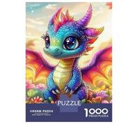 Dinosaur 1000 Piece Thickened Paper Jigsaw Rainbow Dragon Puzzle Adults Relaxation Hobby Brain Teaser 52x38cm/1000pcs