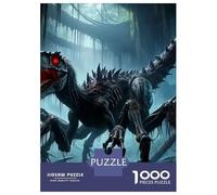Dinosaur 1000 Pieces Eco-Friendly Dark Mechanical Dino Puzzle Adult Hobbyists Portable Mind Decompression Entertainment 70x50cm/1000pcs