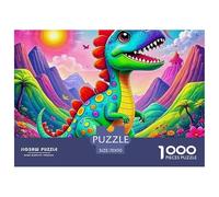 Dinosaur 1000 Pieces Premium Jigsaw Animal Age 3+ Cool Collage Effect, Home Decoration, Educational, Challenging 70x50cm/1000pcs
