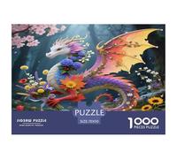 Dinosaur 1000 Pieces Premium Jigsaw Animal Age 3+ Cool Collage Effect, Home Decoration, Educational, Challenging Puzzle Games 70x50cm/1000pcs