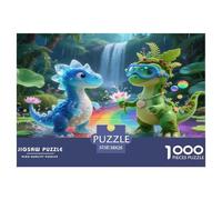 Dinosaur 1000 Pieces Premium Jigsaw Animal for Adults Cool Collage Effect, Home Decoration, Educational, Challenging Puzzle Games 38x26cm/1000pcs