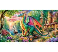 dinosaur 1000 Pieces Recycled Paper Jigsaw Puzzle Impossible Hard Difficult Educational Games Great Gift Idea for Adults and Kids Age 12 Years Up 38x52/1000pcs