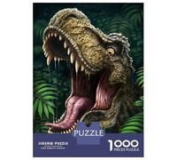 Dinosaur 1000 Pieces Sturdy Paper Roaring T-Rex Puzzle Parent-Child Families Home Leisure Unique Artwork Design 70x50cm/1000pcs