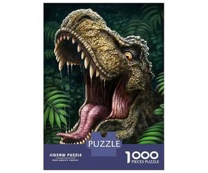 Dinosaur 1000 Pieces Sturdy Paper Roaring T-Rex Puzzle Parent-Child Families Home Leisure Unique Artwork Design 70x50cm/1000pcs