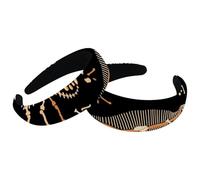 Dinosaur-1084 Womens Headbands, Vintage Thick Hair Bands, 2 Packs Velvet Padded Headbands for Girls, Wide Hair Band Hoops
