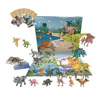 Dinosaur 2024 | Dinosaur Identification Card Toy Set Countdown Calendar | Dinosaur Toys 2024 | Dinosaur Figurine Toddler Christmas Countdown Calendar