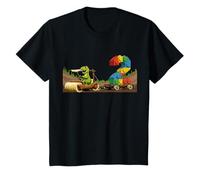 Dinosaur 2nd Birthday Two Building Blocks Boys Girls T-Shirt