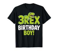 Dinosaur 3 Rex Birthday Boy for Kids Turning Three T-Shirt