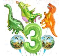 Dinosaur 3rd Birthday Party Decorations,Dinosaur 3rd Birthday Decorations,Giant Inflatable Ballons,40 Inch Helium Foil Mylar Number 3 Ballons Decorations Party Supplies for Boys Baby Shower
