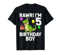 Dinosaur 5 Five Year Old Birthday 5th Boy Dinosaur Kid T-Shirt