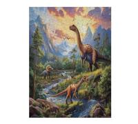 Dinosaur 500 Piece Jigsaw Puzzle for Adults Animal Nursery Wall Art Calming Decor Precision Cut for New Parents 500 PCS