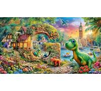 dinosaur Adult Jigsaws 1000 Pieces Puzzle Game Fun Present & Activity for Home for Adults and Kids Age 12 Years Up Educational Games 38x52/1000pcs