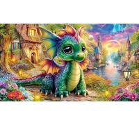 dinosaur Adult Jigsaws 1000Pc Educational Game Decompression Fun Present & Activity for Home for Adults and Kids Age 12 Years + Beautiful Decoration Puzzle 38x26/1000pcs