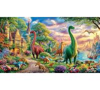 dinosaur Adult Jigsaws 1000Pc Fun and Challenging Family Game Puzzle Game Educational Game Challenge Beautiful Decoration Puzzle 38x52/1000pcs