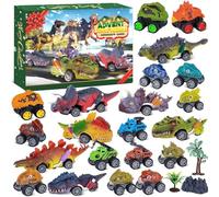 Dinosaur Advent Calendar 2025, 24 Days Dinosaur Cars Toy Advent Calendar 2025 for Kids, Pull Back Monster Truck Christmas Countdown Calendar, Christmas Favor Gift for Dinosaur Lovers Boys Girls