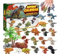 Dinosaur Advent Calendar 2025, 24 Pcs Dinosaur Action Figures with Movable Mouths, Fun Snap Squad Dino Figure Chomp Gifts,24 Days of Suprised