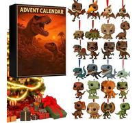 Dinosaur Advent Calendar 2025 - Dinosaur Park Themed | 24 Days 2D Mini Dinosaur Figures & Egg Surprises | Christmas Countdown Gift for Kids, Adults & Dino Lovers (A)