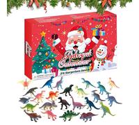 Dinosaur Advent Calendar - Prehistoric Creatures Countdown, Wild Animal Display, Assortment of Festive Decorative Mini Templates | Seasonal Gift Box J