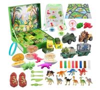 Dinosaur Advent Christmas Calendar - 24 Day Countdown Car Toy Set | Creative Dinosaur Car Model Gift Set for Boys Girls Divertisse