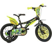 Dino Dinosaur Adventure 14inch Kids Bike with Stabilisers - Black