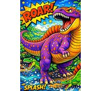 Dinosaur Adventure Notebook for Kids: 110 Pages Graph Paper Journal (6 x 9 Inches) with Bright Colorful Comic Cover on Both Sides - Fun Back to School Notebook for Boys & Girls
