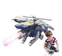 Dinosaur Airplane Toys - Helicopter Plane Toys, Dinosaurs and Fighters 2-in-1 with Spray Effect, Jurassic Aviation Robotic Hardware, Mystical Water Vapor Mist Shroud | Prehistoric Presentation for Kid