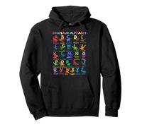 Dinosaur Alphabet A-Z Dino ABC Chart Future Paleontologist Pullover Hoodie