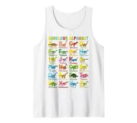 Dinosaur Alphabet ABCs Colorful Educational Kids Prehistoric Tank Top