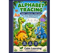 Dinosaur Alphabet Tracing A to Z, Complete (A, a, and Aa): Trace Capital A, Lowercase a, and Both Together Aa | A Complete Handwriting and Coloring ... (Calm Learning Dino Alphabet Tracing)