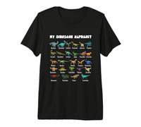 Dinosaur Alphabet Types of Dinosaur Gift Dino Premium T-Shirt