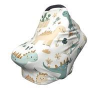Dinosaur Animal Nursing Cover 360° Full Coverage Forest Cactus Stretch Scarf for Breastfeeding and Car Seat Cover Fit for Most Pushchairs and Prams
