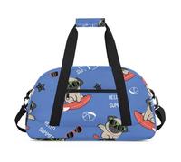 Dinosaur Animal Texture Gym Bag Sports Duffle Bag Weekend Sleepover Duffel Bags Small Travel Tote for Overnight Workout Gymnastics Dance Ballet, Dog Cute Pattern, 18.9 x 8.7 x 10.6 in, Duffel Bags