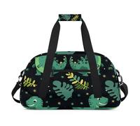 Dinosaur Animal Texture Gym Bag Sports Duffle Bag Weekend Sleepover Duffel Bags Small Travel Tote for Overnight Workout Gymnastics Dance Ballet, Dinosaur Animal Texture, 18.9 x 8.7 x 10.6 in, Duffel