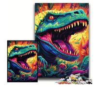 Dinosaur Art 1000 Piece Jigsaw Puzzle Challenging Puzzles Brain Teaser Game for Teenagers, Perfect Size 50x75cm