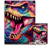Dinosaur Art 1000 Piece Jigsaw Puzzle Difficult Puzzles for Adults for Teenagers, Family Game Night, Brain-Challenging Gift Idea 50x75CM/19.68x29.52inch