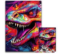 Dinosaur Art 1000-Piece Jigsaw Puzzle Wooden Jigsaw Puzzles for Adults for Teenagers & Teens, Ideal Birthday 50x75CM/19.68x29.52inch