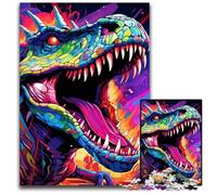 Dinosaur Art 1000Pc Adults Jigsaw Puzzle Wooden Jigsaw Perfect Home Or Office Decor, Ideal 50x75CM/19.68x29.52inch