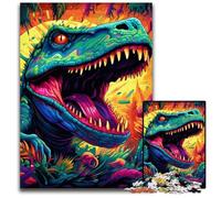 Dinosaur Art 1000Pc Adults Jigsaw Puzzle Wooden Jigsaw Perfect Home Or Office Decor, Ideal 50x75CM/19.68x29.52inch