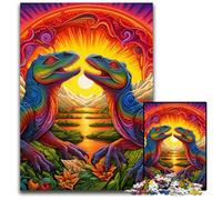 Dinosaur Art JigsawPuzzle 1000 Pieces for Adults Challenging Puzzles Brain Teaser, Adult Game, Family Interactive Activity 50x75CM/19.68x29.52inch