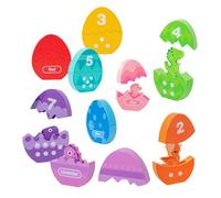 Dinosaur Association and Memory Game, Wooden 3D Educational Game of Dinosaur Eggs for Learning Colours and Shapes, Sorting Toy for Kindergarten and Parties