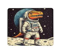 Dinosaur Astronaut Gaming Mouse Pad, Colorful Space Adventures Mousepad, Non-Slip Washable Mousepad for Home and Office Desk, Fun and Quirky Design Square 8x10 Inch
