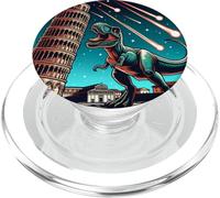 Dinosaur At The Leaning Tower Of Pisa PopSockets PopGrip for MagSafe