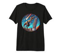 Dinosaur At The Leaning Tower of Pisa Premium T-Shirt