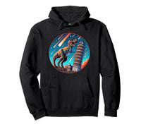 Dinosaur At The Leaning Tower Of Pisa Pullover Hoodie