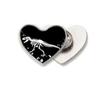 dinosaur b bs medium Heart Metal Pin Brooch Clip Love