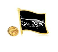 dinosaur b bs small Golden Metal Flag Lapel Pin Badge
