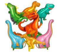 Dinosaur Balloons, Dinosaur Birthday Decorations, 7 Pcs Large Dinosaur Foil Balloons, Cute Giant Animal Party Balloon for Dinosaur Theme Birthday Party Supplies and Baby Shower Decor Supplies