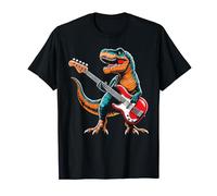 Dinosaur bass guitar player T-Rex bass guitarist left hand T-Shirt