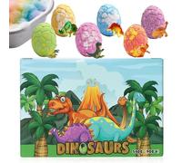 Dinosaur Bath Bomb Set - Quick Dissolving Bubble Balls With Hidden Figure Toys, Colorful Tub Bathing Kit | Versatile Water Activity Accessories For Preschool Kids Use, Bathroom Fun, Home Travel Bath T